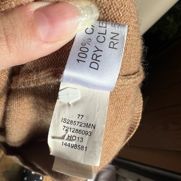 Men’s John W. Nordstrom 100% Cashmere tan half zip sweater vest. - Picture 3 of 16